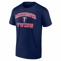 Minnesota Twins Logo Athletic Heart and Soul T-Shirt - Navy T-shirts