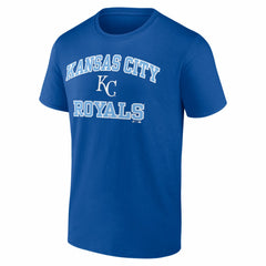 Kansas City Royals Logo Athletic Heart and Soul T-Shirt - Royal T-shirts