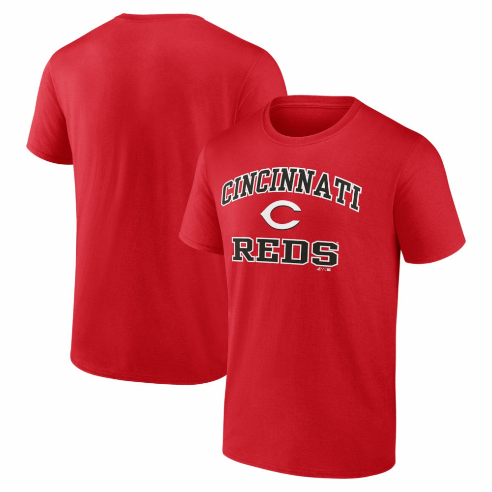 Cincinnati Reds Logo Athletic Heart and Soul T-Shirt - Red T-shirts