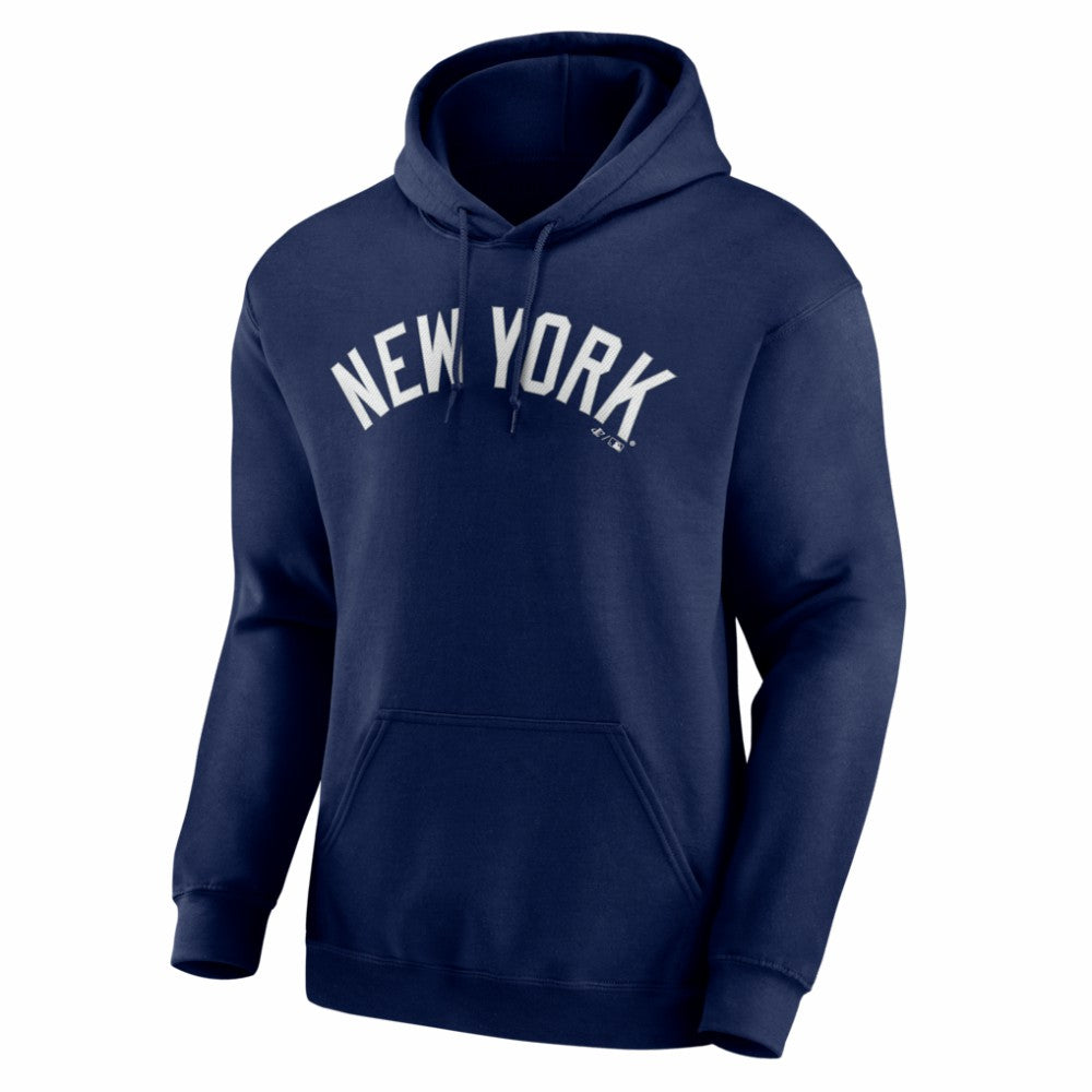 New York Yankees Logo Athletic Wordmark Hoodie - Navy Hoodies