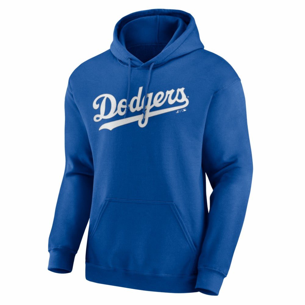 Los Angeles Dodgers Logo Athletic Wordmark Hoodie - Royal Hoodies