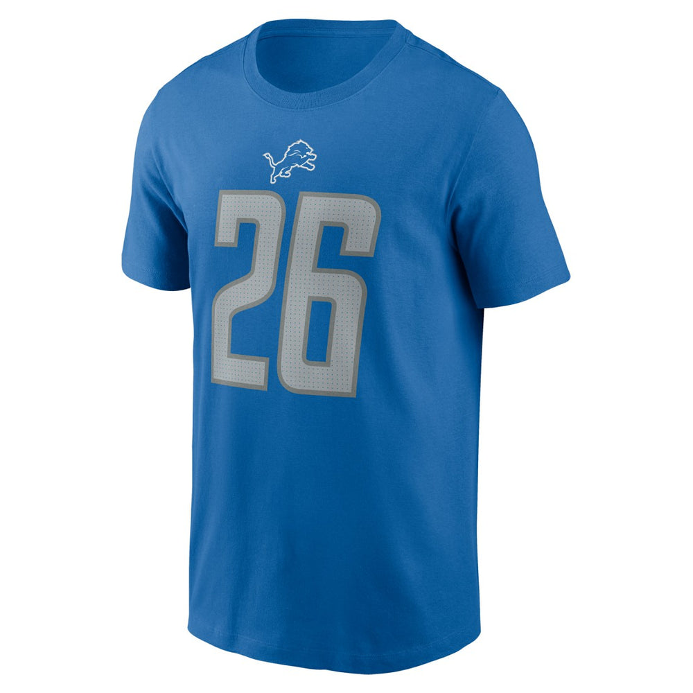 Jahmyr Gibbs Detroit Lions 2023 NFL Draft First Round Pick Player Name & Number T-Shirt Blue
