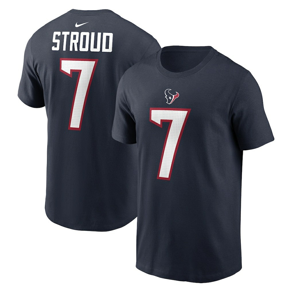 C.J. Stroud Houston Texans Player Name & Number T-Shirt Navy