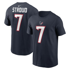 C.J. Stroud Houston Texans Player Name & Number T-Shirt Navy