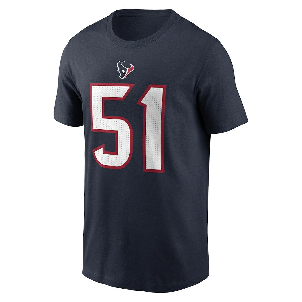 Will Anderson Jr. Houston Texans Player Name & Number T-Shirt Navy