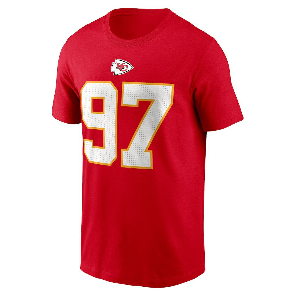 Felix Anudike-Uzomah Kansas City Chiefs Player Name & Number T-Shirt Red