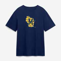 Milwaukee Brewers Fanatics Alternate Logo Legacy T-Shirt - Navy T-shirts