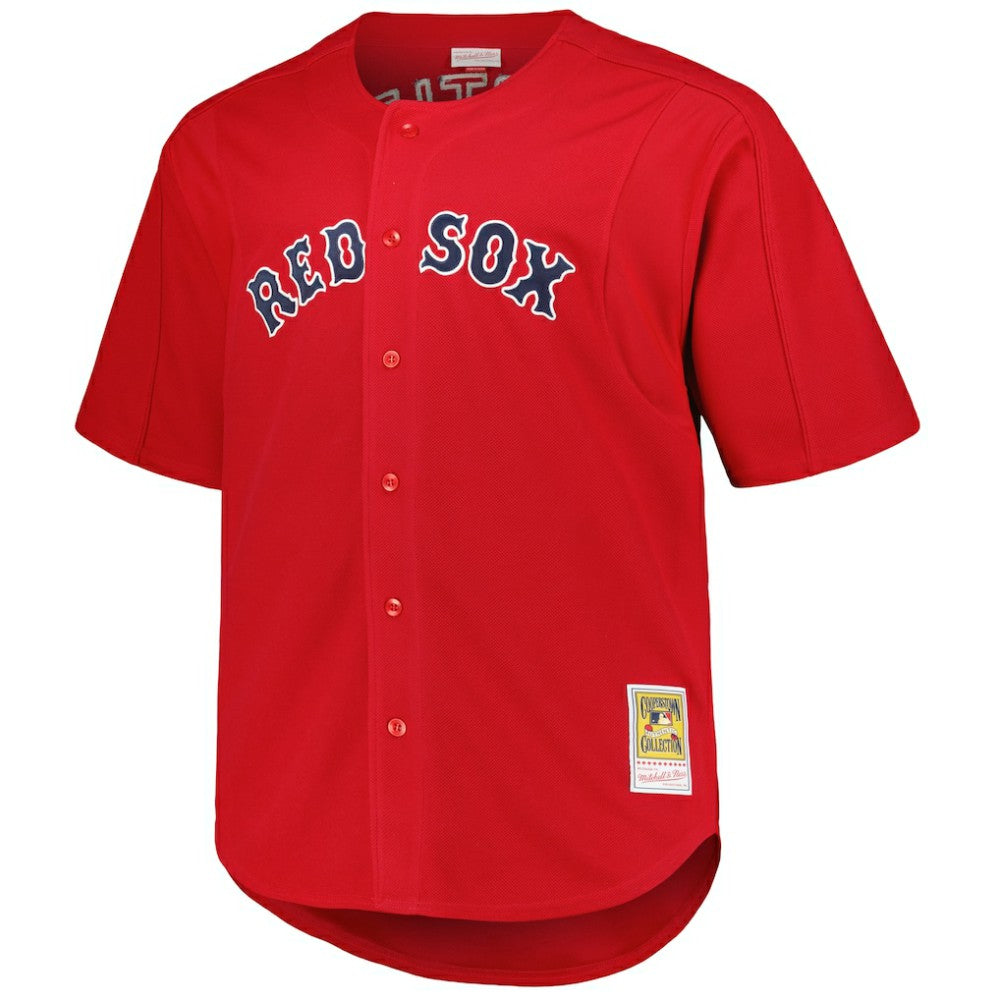 David Ortiz Boston Red Sox Mitchell & Ness Big & Tall Cooperstown Mesh Batting Practice Jersey - Red Jerseys