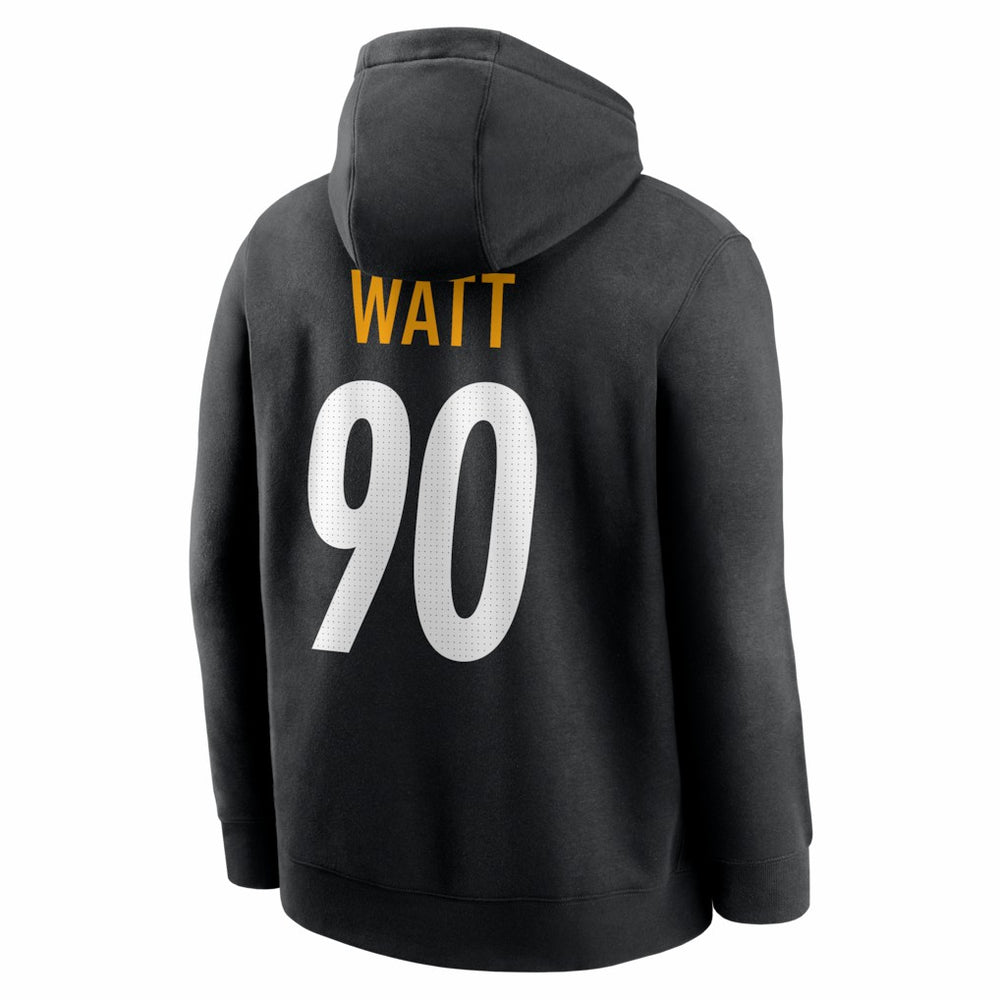 T.J. Watt Pittsburgh Steelers Name & Number Fleece Hoodie Black
