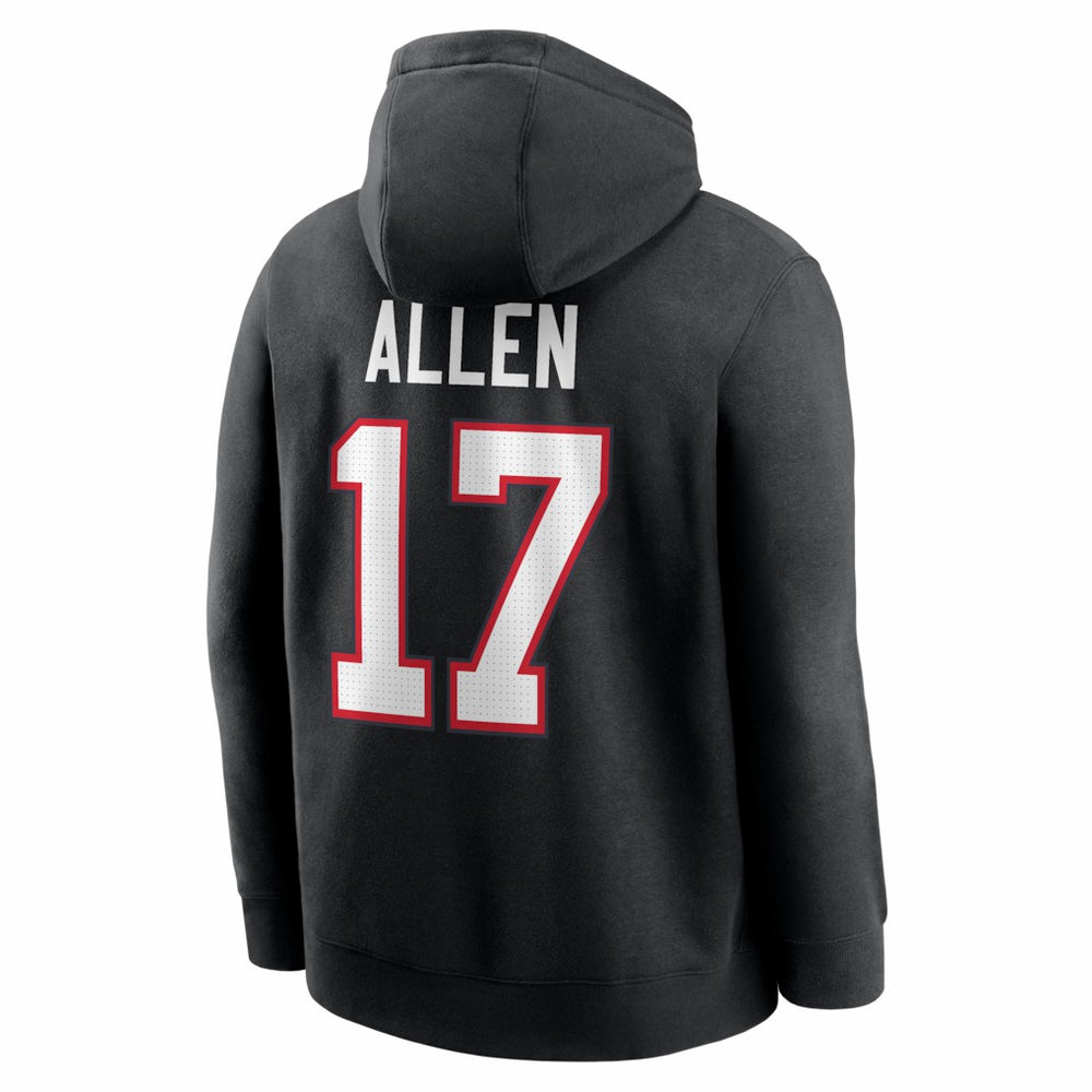 Josh Allen Buffalo Bills Name & Number Fleece Hoodie Black