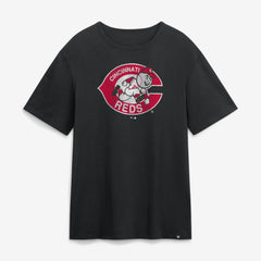 Cincinnati Reds Fanatics Vintage Logo Legacy T-Shirt - Black T-shirts