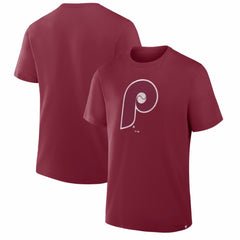 Philadelphia Phillies Fanatics Vintage Logo Legacy T-Shirt - Burgundy T-shirts