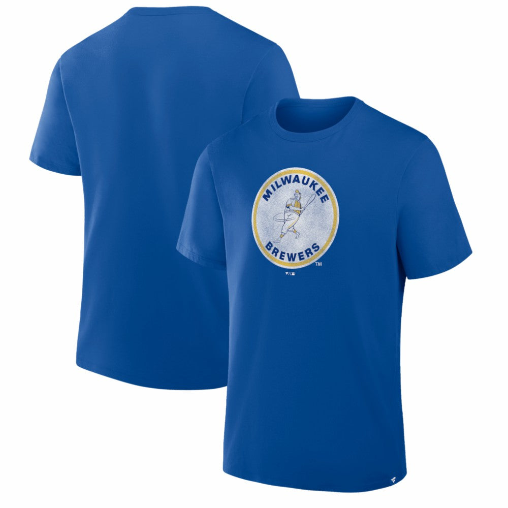 Milwaukee Brewers Fanatics Vintage Logo Legacy T-Shirt - Royal T-shirts