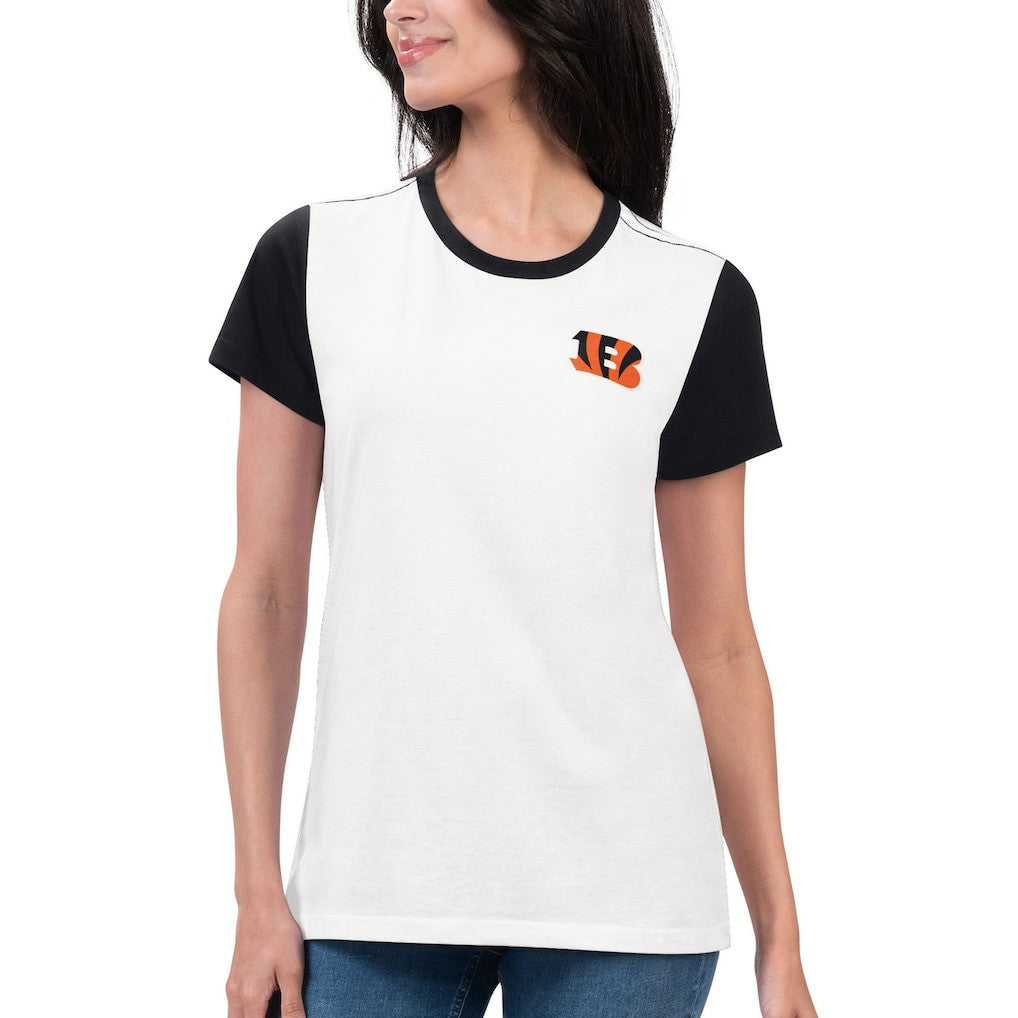 Cincinnati Bengals G-III 4Her by Carl Banks Women's Fashion Illustration T-Shirt White/Black