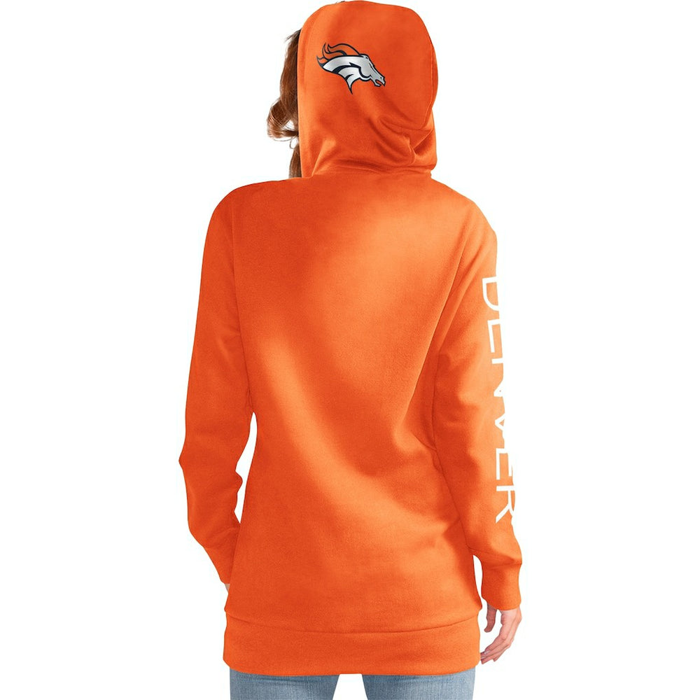 Denver Broncos G-III 4Her by Carl Banks Women's Extra Inning Pullover Hoodie Orange