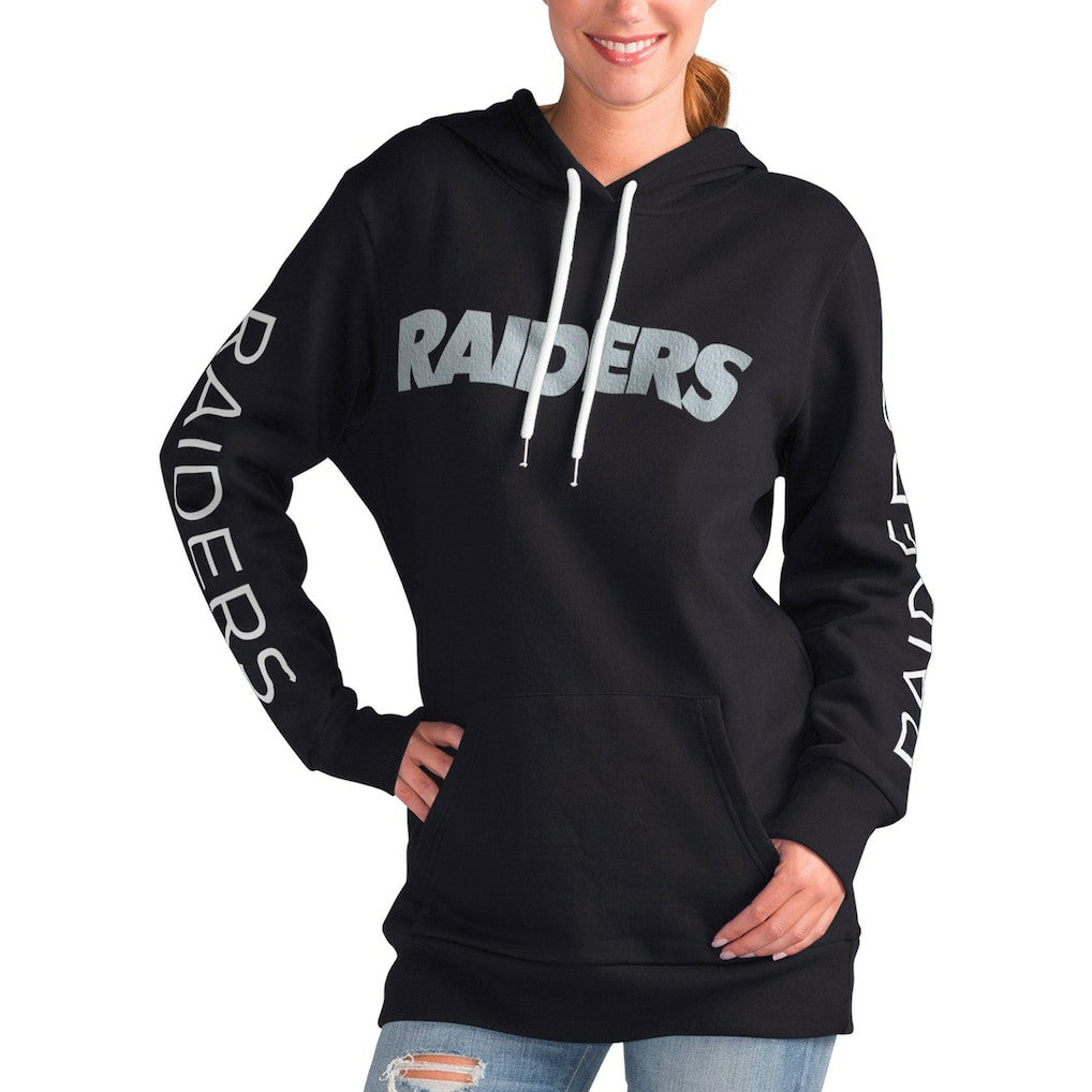 Las Vegas Raiders G-III 4Her by Carl Banks Women's Extra Inning Pullover Hoodie Black
