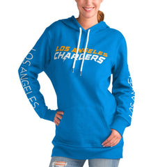 Los Angeles Chargers G-III 4Her by Carl Banks Women's Extra Inning Pullover Hoodie Powder Blue