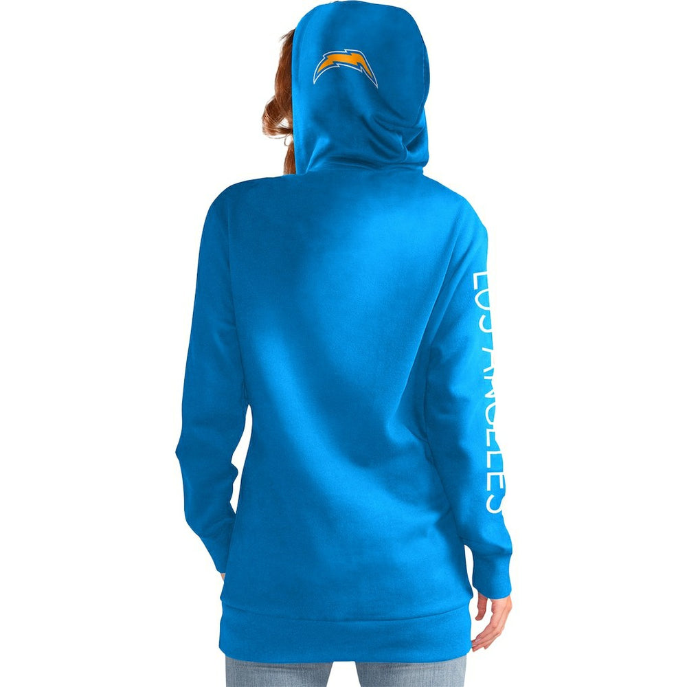 Los Angeles Chargers G-III 4Her by Carl Banks Women's Extra Inning Pullover Hoodie Powder Blue