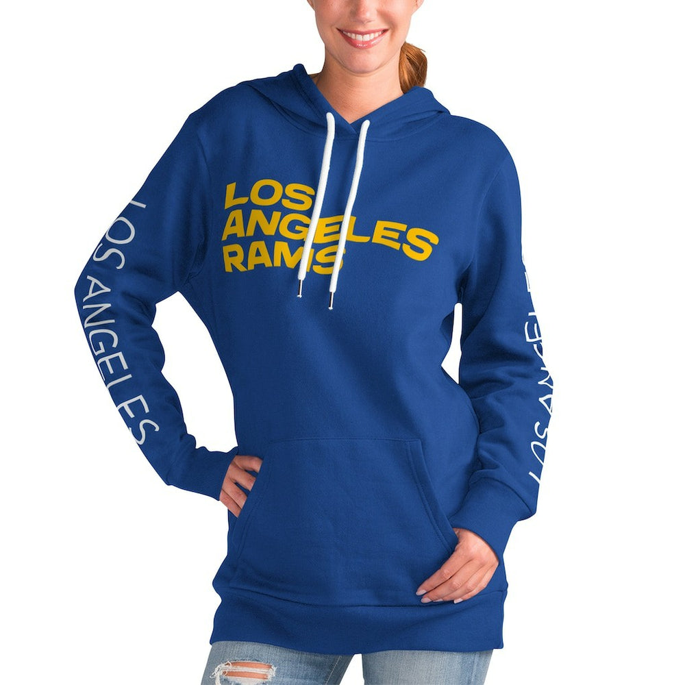 Los Angeles Rams G-III 4Her by Carl Banks Women's Extra Inning Pullover Hoodie Royal