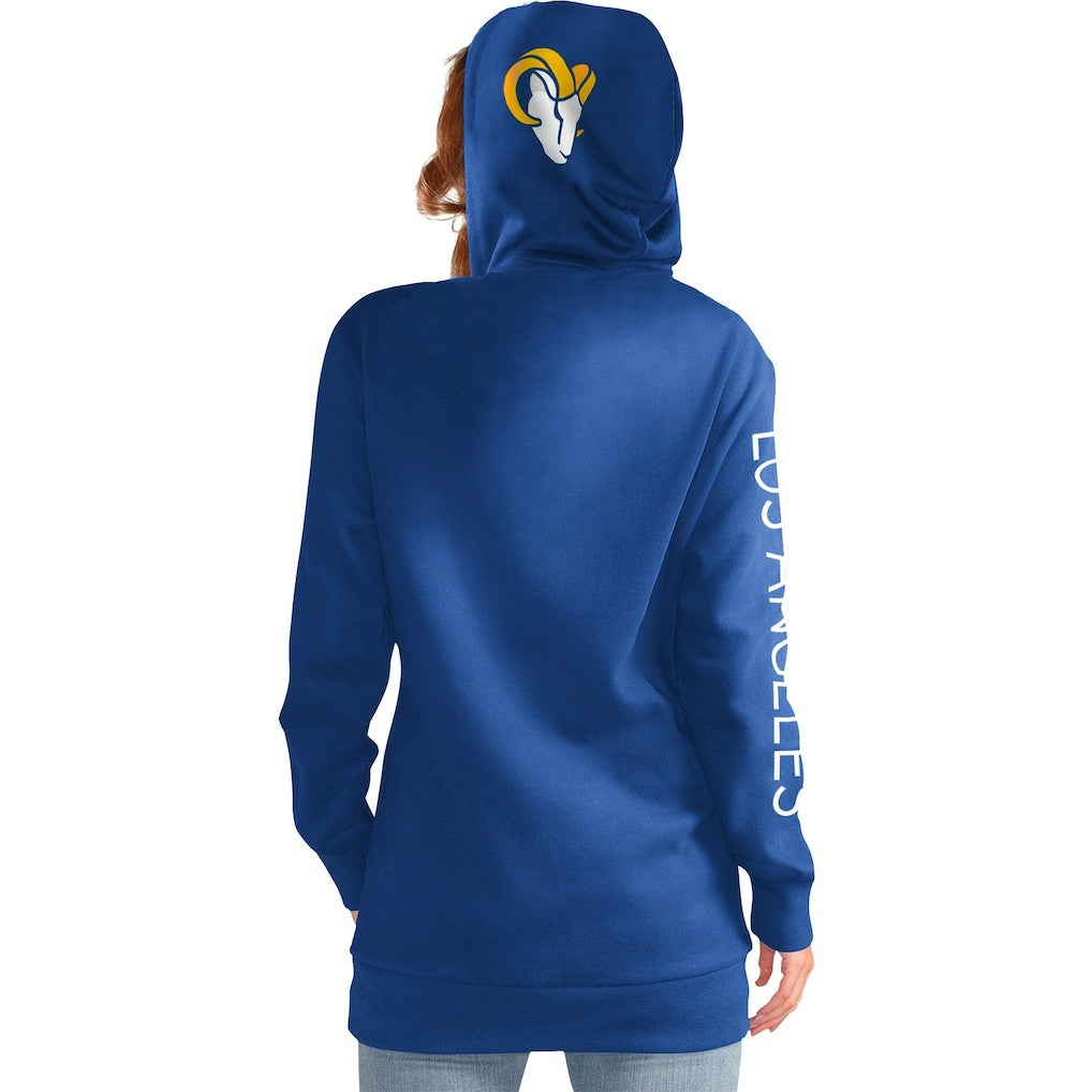 Los Angeles Rams G-III 4Her by Carl Banks Women's Extra Inning Pullover Hoodie Royal