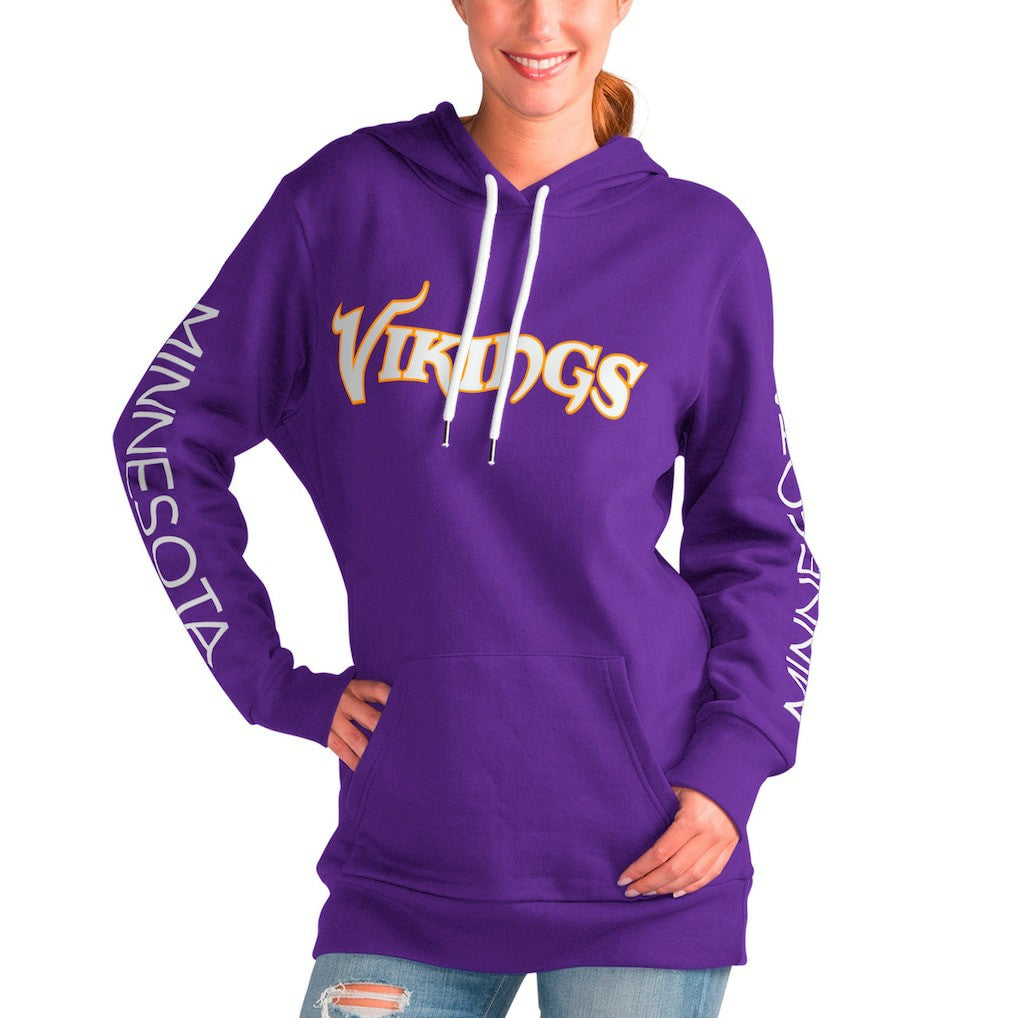 Minnesota Vikings G-III 4Her by Carl Banks Women's Extra Inning Pullover Hoodie Purple
