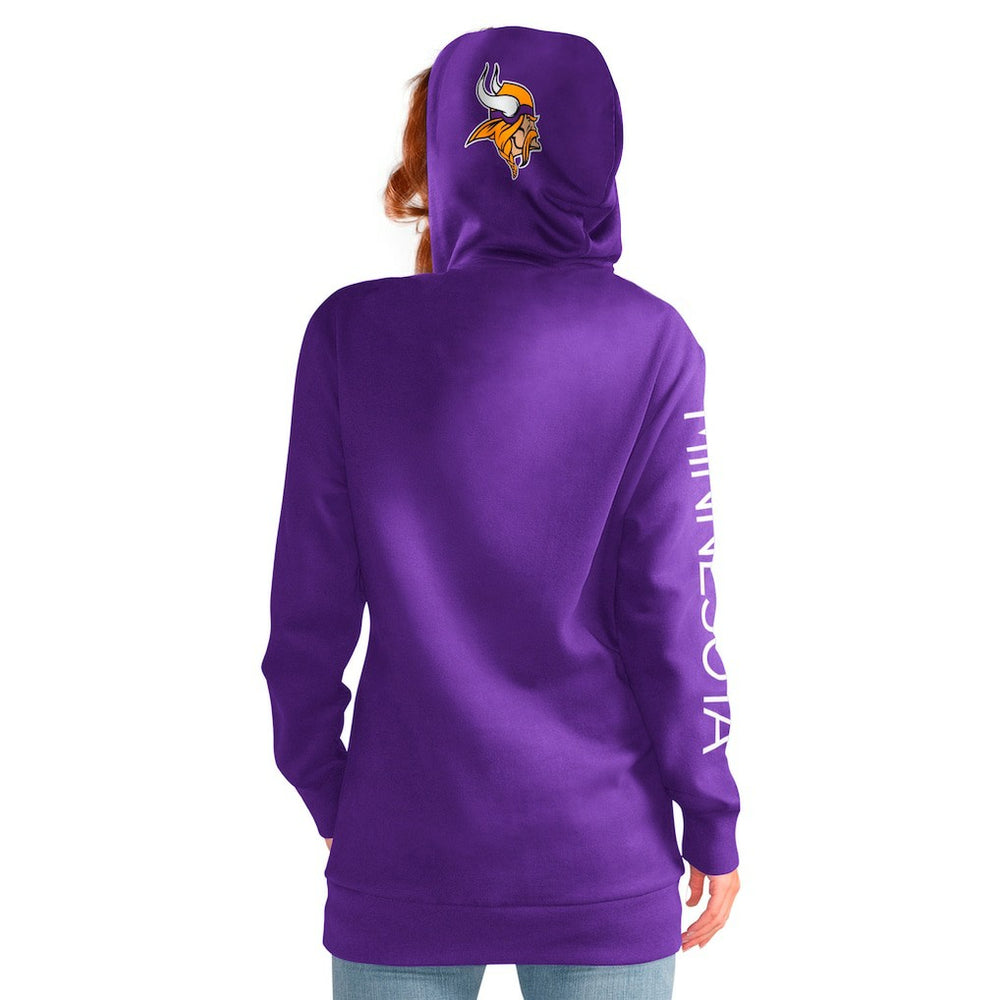 Minnesota Vikings G-III 4Her by Carl Banks Women's Extra Inning Pullover Hoodie Purple
