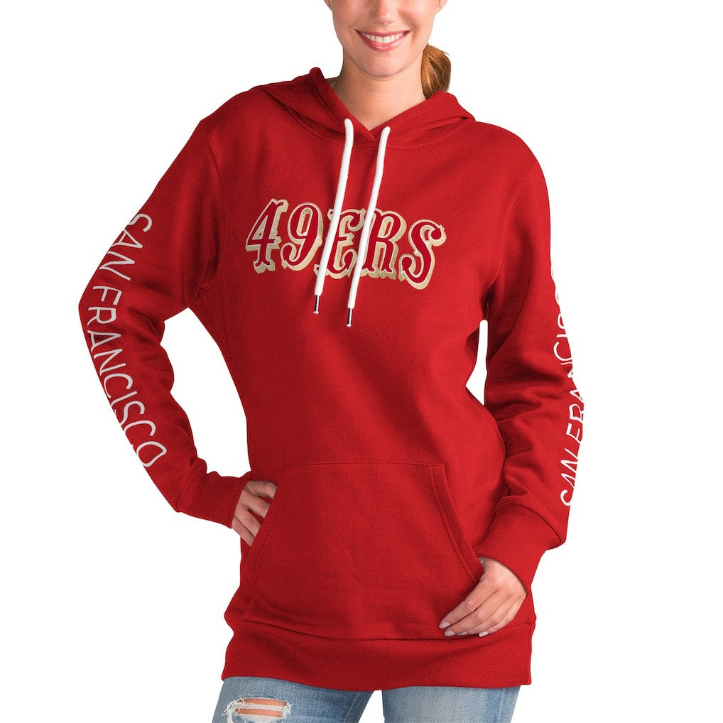 San Francisco 49ers G-III 4Her by Carl Banks Women's Extra Inning Pullover Hoodie Scarlet