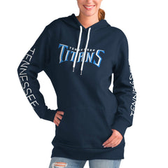 Tennessee Titans G-III 4Her by Carl Banks Women's Extra Inning Pullover Hoodie Navy