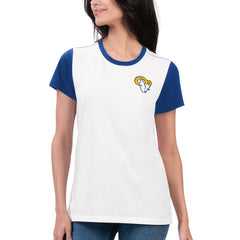 Los Angeles Rams G-III 4Her by Carl Banks Women's Fashion Illustration T-Shirt White/Royal