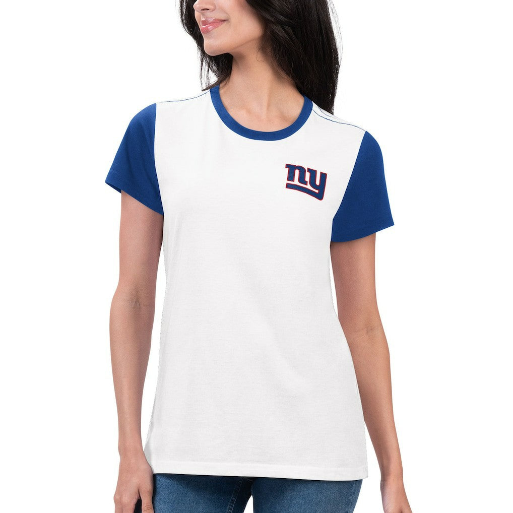 New York Giants G-III 4Her by Carl Banks Women's Fashion Illustration T-Shirt White/Royal
