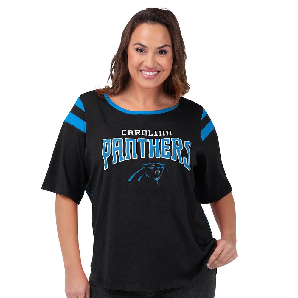 Carolina Panthers G-III 4Her by Carl Banks Women's Plus Size Linebacker T-Shirt Black