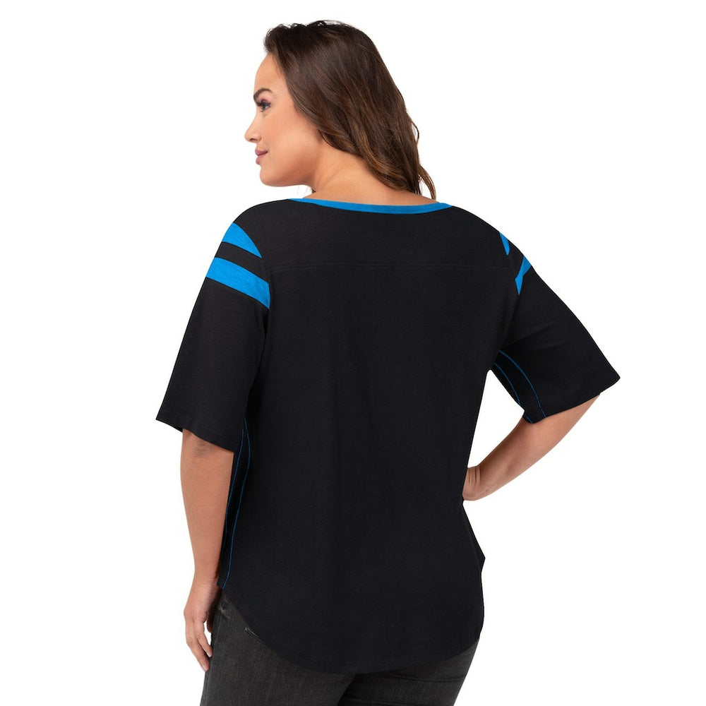 Carolina Panthers G-III 4Her by Carl Banks Women's Plus Size Linebacker T-Shirt Black