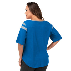 Detroit Lions G-III 4Her by Carl Banks Women's Plus Size Linebacker T-Shirt Royal