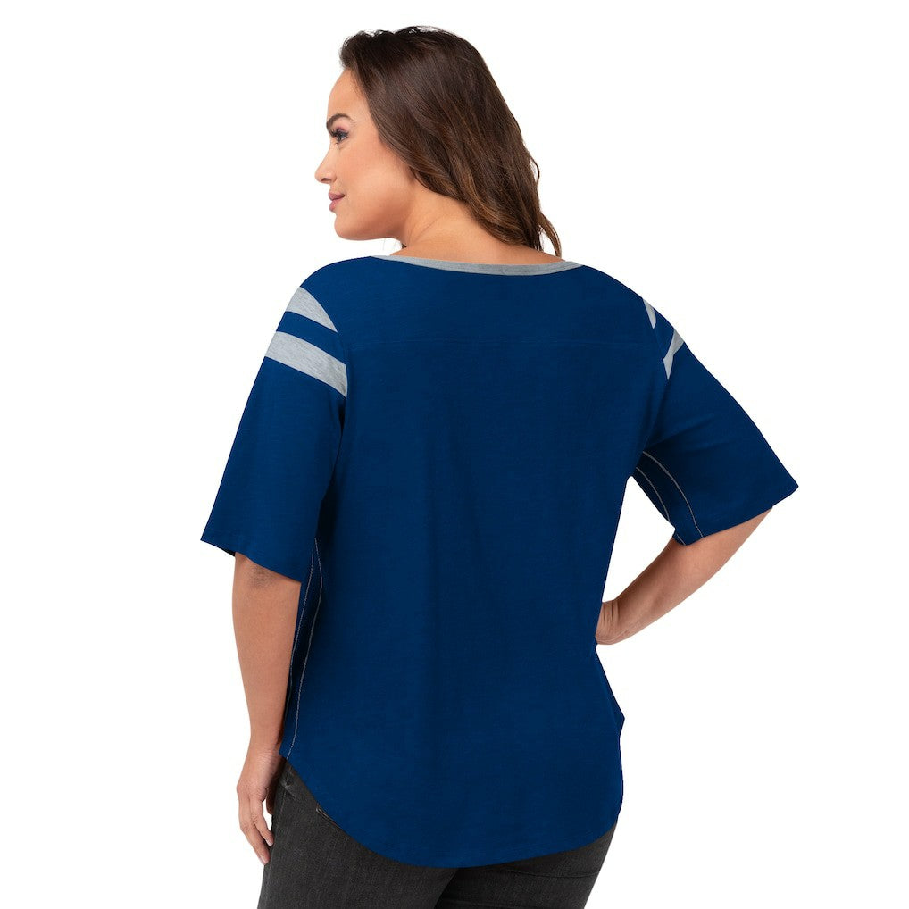 Indianapolis Colts G-III 4Her by Carl Banks Women's Plus Size Linebacker T-Shirt Royal