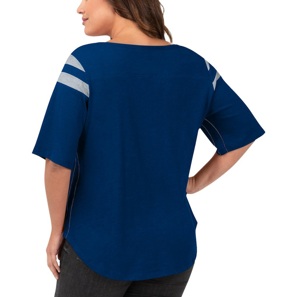 Indianapolis Colts G-III 4Her by Carl Banks Women's Plus Size Linebacker T-Shirt Royal
