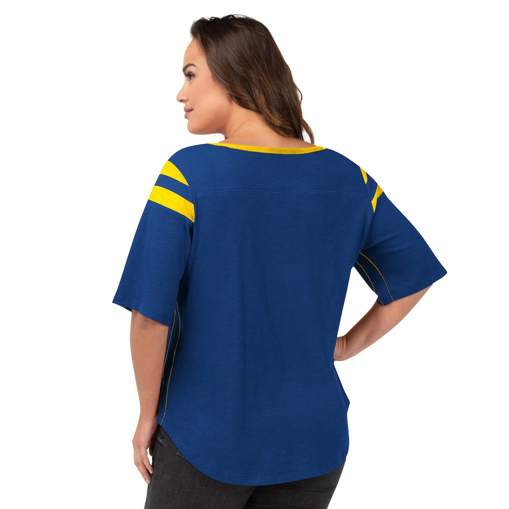 Los Angeles Rams G-III 4Her by Carl Banks Women's Plus Size Linebacker T-Shirt Royal