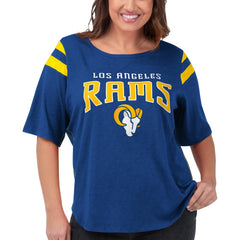 Los Angeles Rams G-III 4Her by Carl Banks Women's Plus Size Linebacker T-Shirt Royal