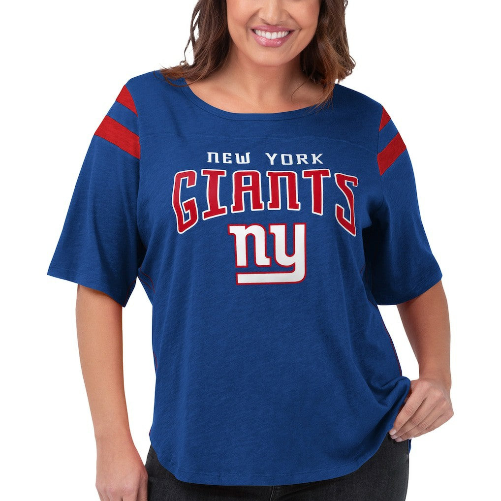 New York Giants G-III 4Her by Carl Banks Women's Plus Size Linebacker T-Shirt Royal