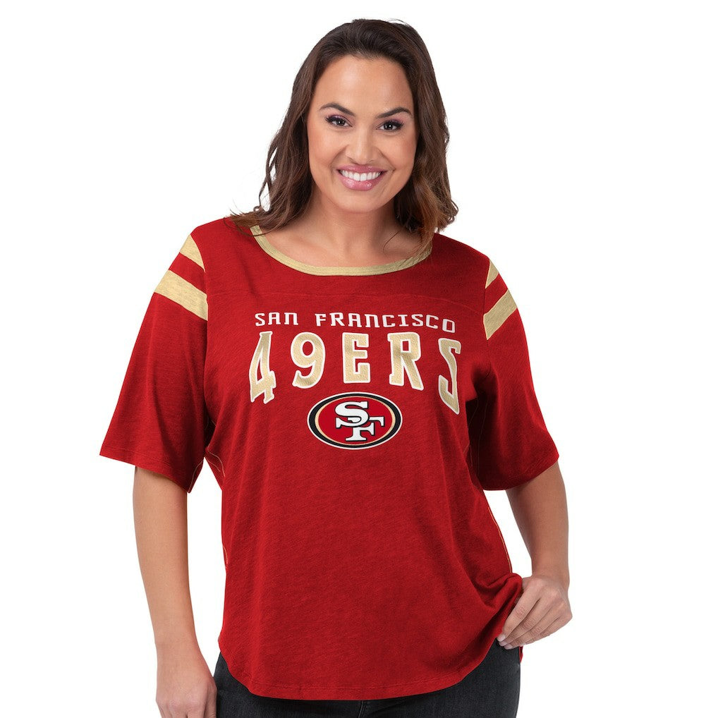San Francisco 49ers G-III 4Her by Carl Banks Women's Plus Size Linebacker T-Shirt Red