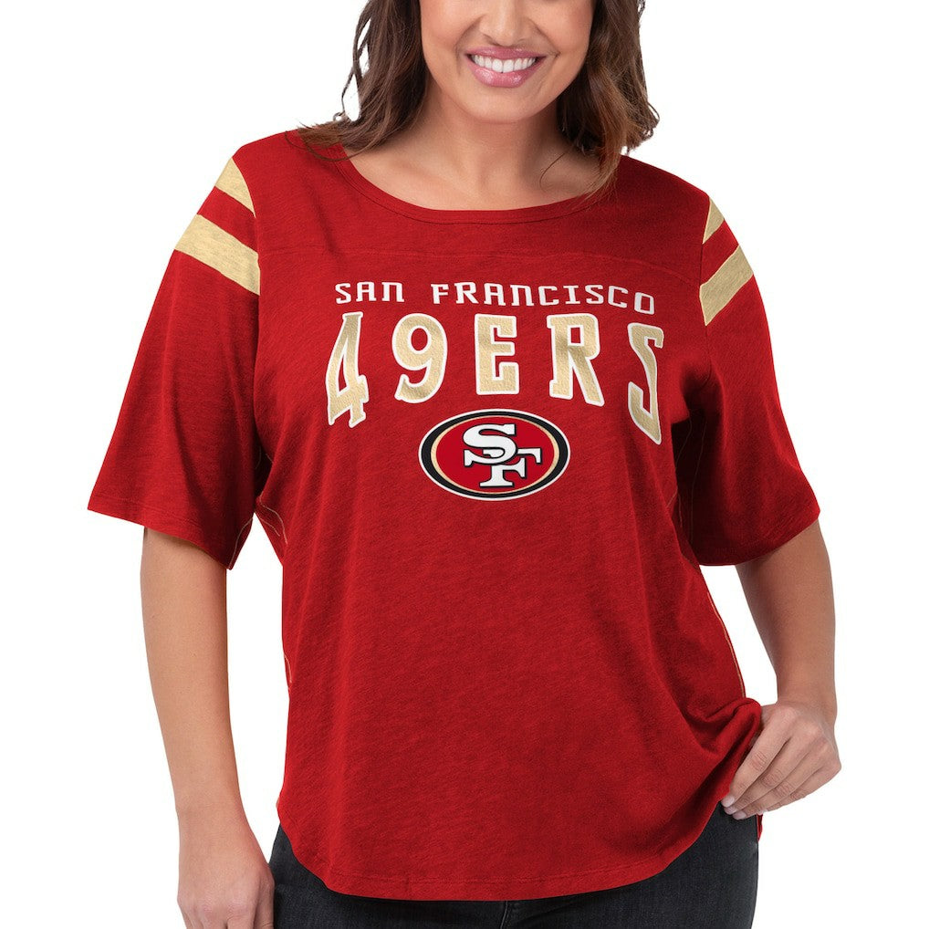 San Francisco 49ers G-III 4Her by Carl Banks Women's Plus Size Linebacker T-Shirt Red