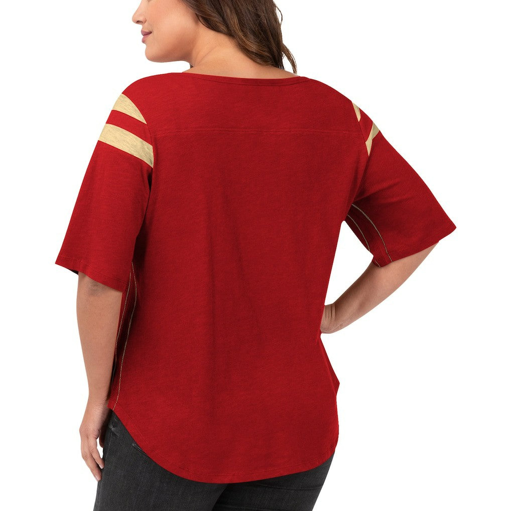 San Francisco 49ers G-III 4Her by Carl Banks Women's Plus Size Linebacker T-Shirt Red