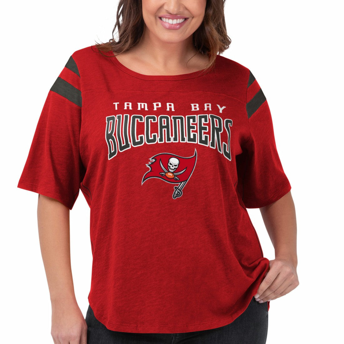 Tampa Bay Buccaneers G-III 4Her by Carl Banks Women's Plus Size Linebacker T-Shirt Red