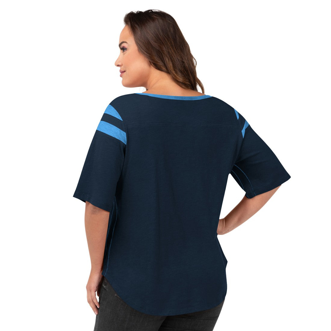 Tennessee Titans G-III 4Her by Carl Banks Women's Plus Size Linebacker T-Shirt Navy