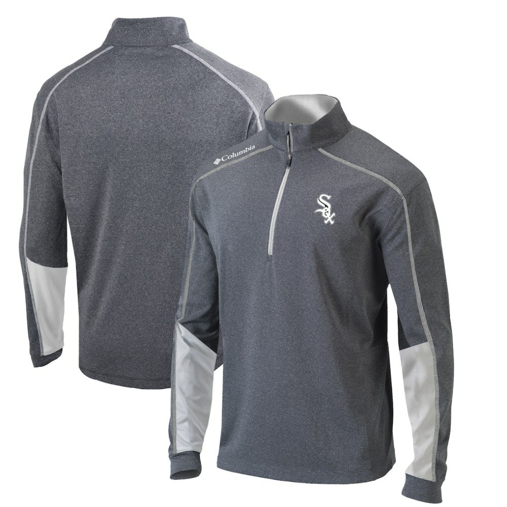 Chicago White Sox Columbia Omni-Wick Shotgun 2.0 Quarter-Zip Pullover Top - Charcoal/White Pullover