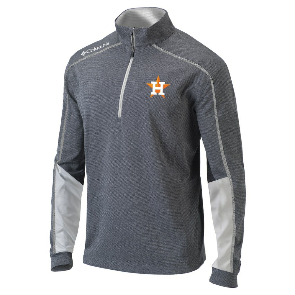 Houston Astros Columbia Omni-Wick Shotgun 2.0 Quarter-Zip Pullover Top - Charcoal/White Pullover