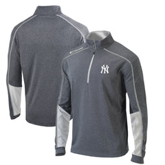 New York Yankees Columbia Omni-Wick Shotgun 2.0 Quarter-Zip Pullover Top - Charcoal/White Pullover