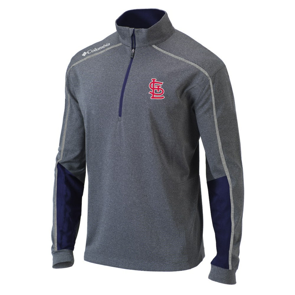 St. Louis Cardinals Columbia Omni-Wick Shotgun 2.0 Quarter-Zip Pullover Top - Charcoal/Navy Pullover