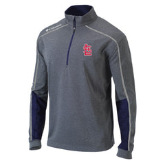 St. Louis Cardinals Columbia Omni-Wick Shotgun 2.0 Quarter-Zip Pullover Top - Charcoal/Navy Pullover