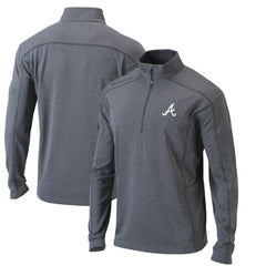 Atlanta Braves Columbia Omni-Wick Shotgun Quarter-Zip Pullover Top - Heather Gray Pullover