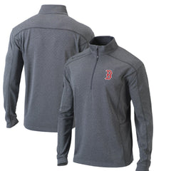 Boston Red Sox Columbia Omni-Wick Shotgun Quarter-Zip Pullover Top - Heather Gray Pullover